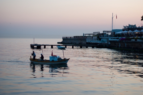 Moda shores, fisher family in sunset
